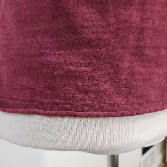 Gator Athletics Vintage 80s 90s Sports T-Shirt Vneck Red Maroon Faded USAL Large - Picture 4 of 7